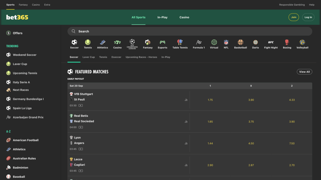 Bet365 Sports